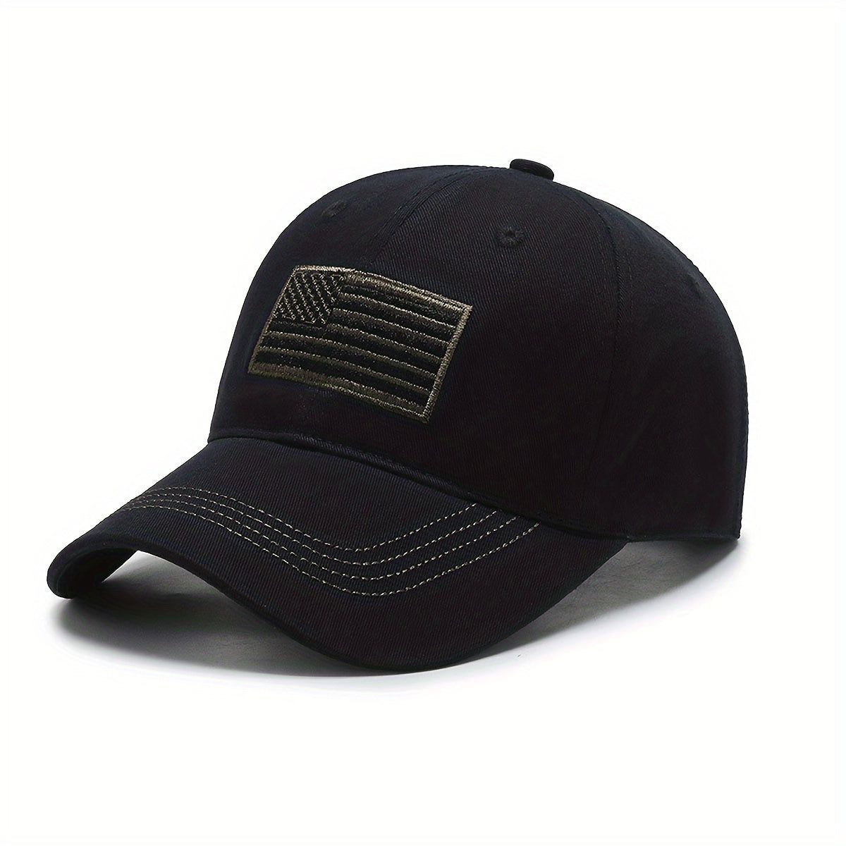 American Flag Patched Baseball Cap Sunscreen Outdoor Cap