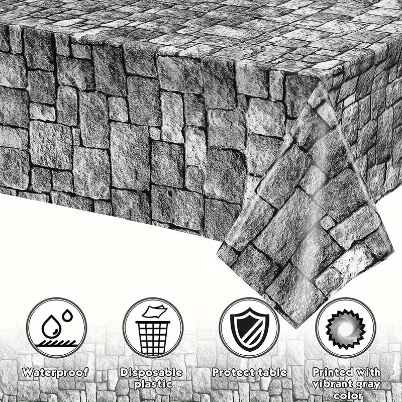 Stone Wall Halloween Tablecloth 2pcs