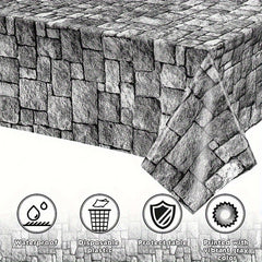 Stone Wall Halloween Tablecloth 2pcs