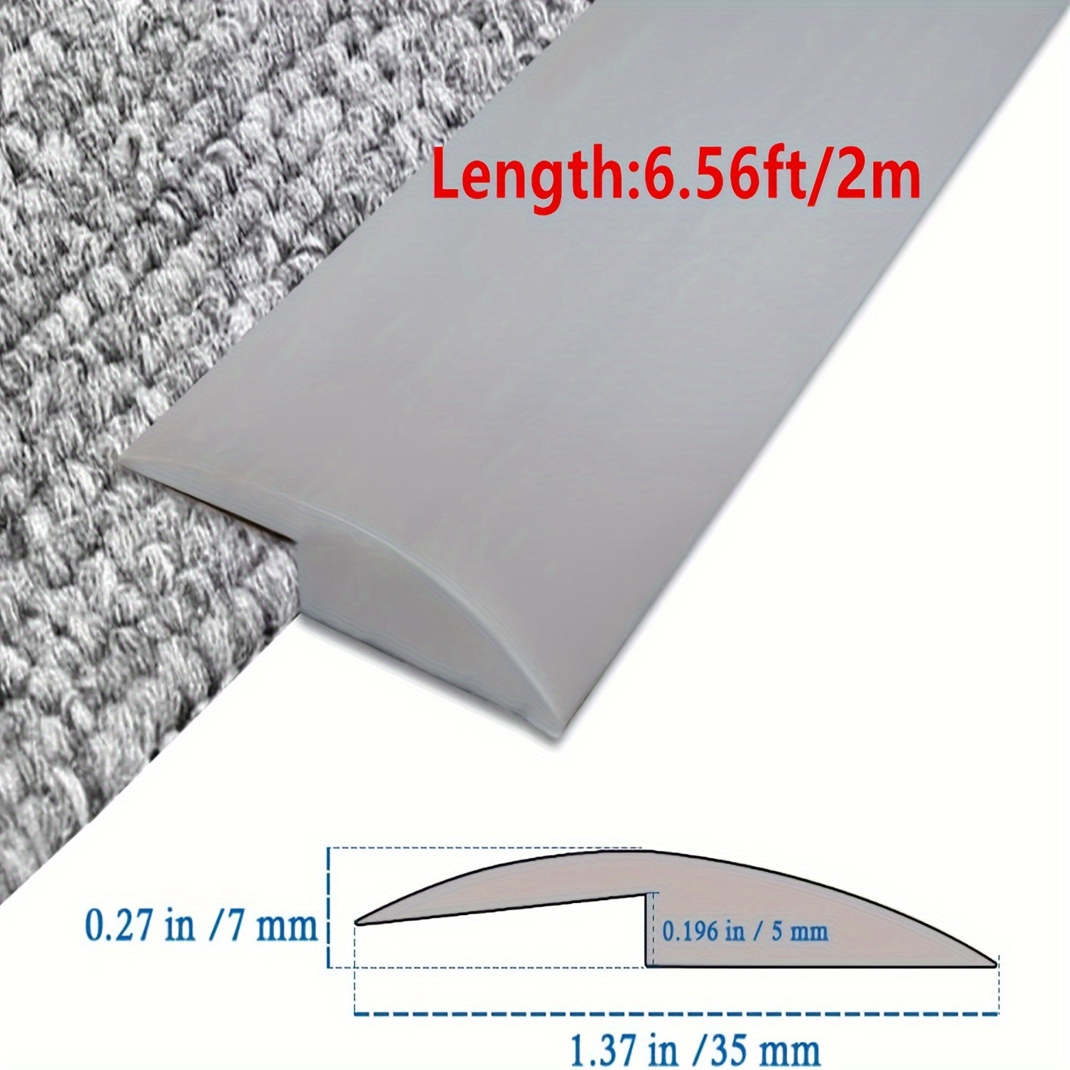6 56ft Self Adhesive Floor Transition Strip PVC Threshold Transitions