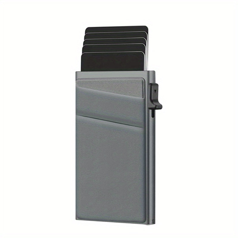 Automatic Pop Up Credit Card Holder RFID Blocking Men's Business Card Wallet