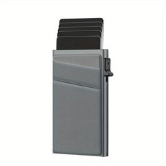 Automatic Pop Up Credit Card Holder RFID Blocking Men's Business Card Wallet