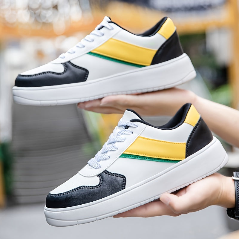 Men's Lace Up Skate Sneakers Anti-Skid Comfort Casual Shoes