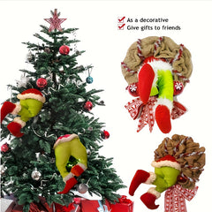 Christmas Elf Leg Wreath Holiday Decoration