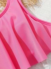 Girls Tie Dye Ruffle Trim Swimsuit Bathing Suit Summer Clothes Beach Gift