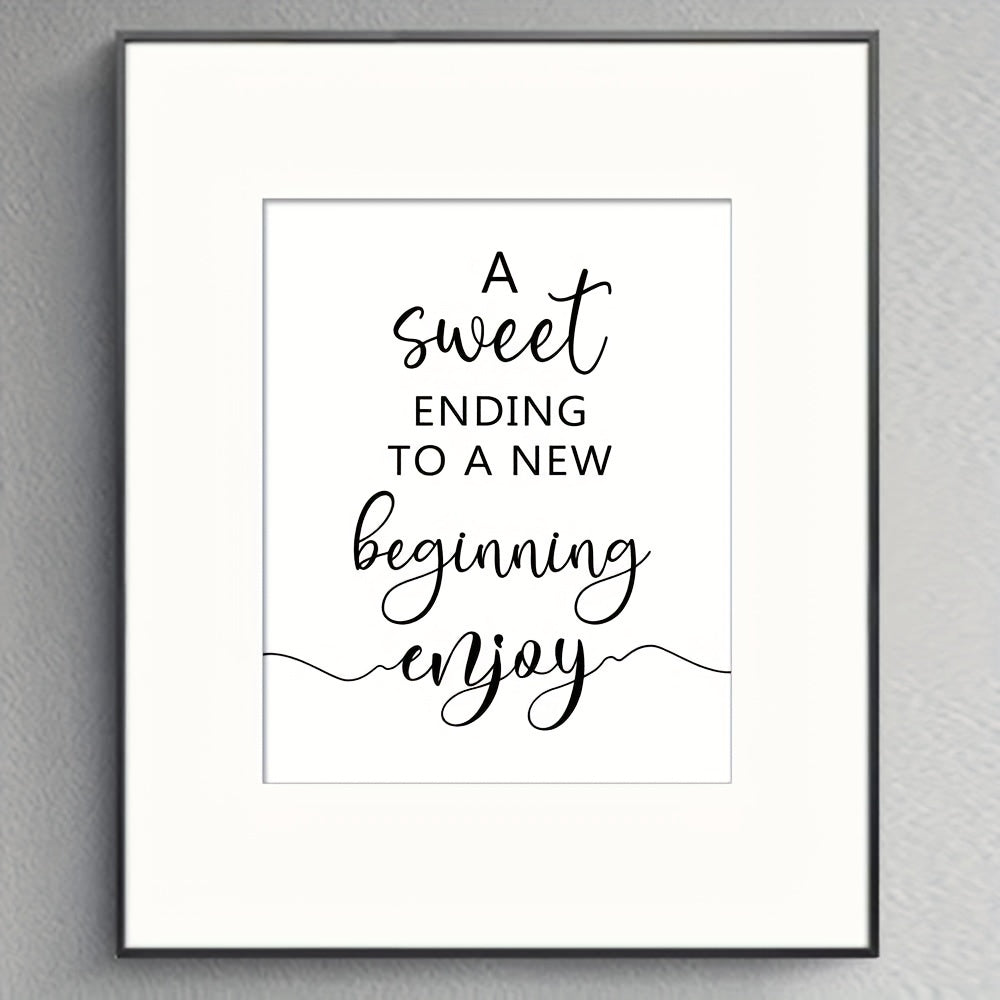 Wedding Favor Sign A Sweet Ending To A Beginning Dessert Bar Sign