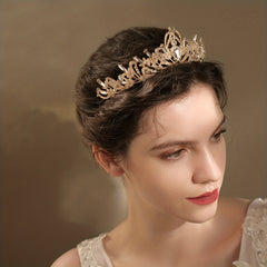 Retro Court Style Crown Gauze Headwear Hair Hoop