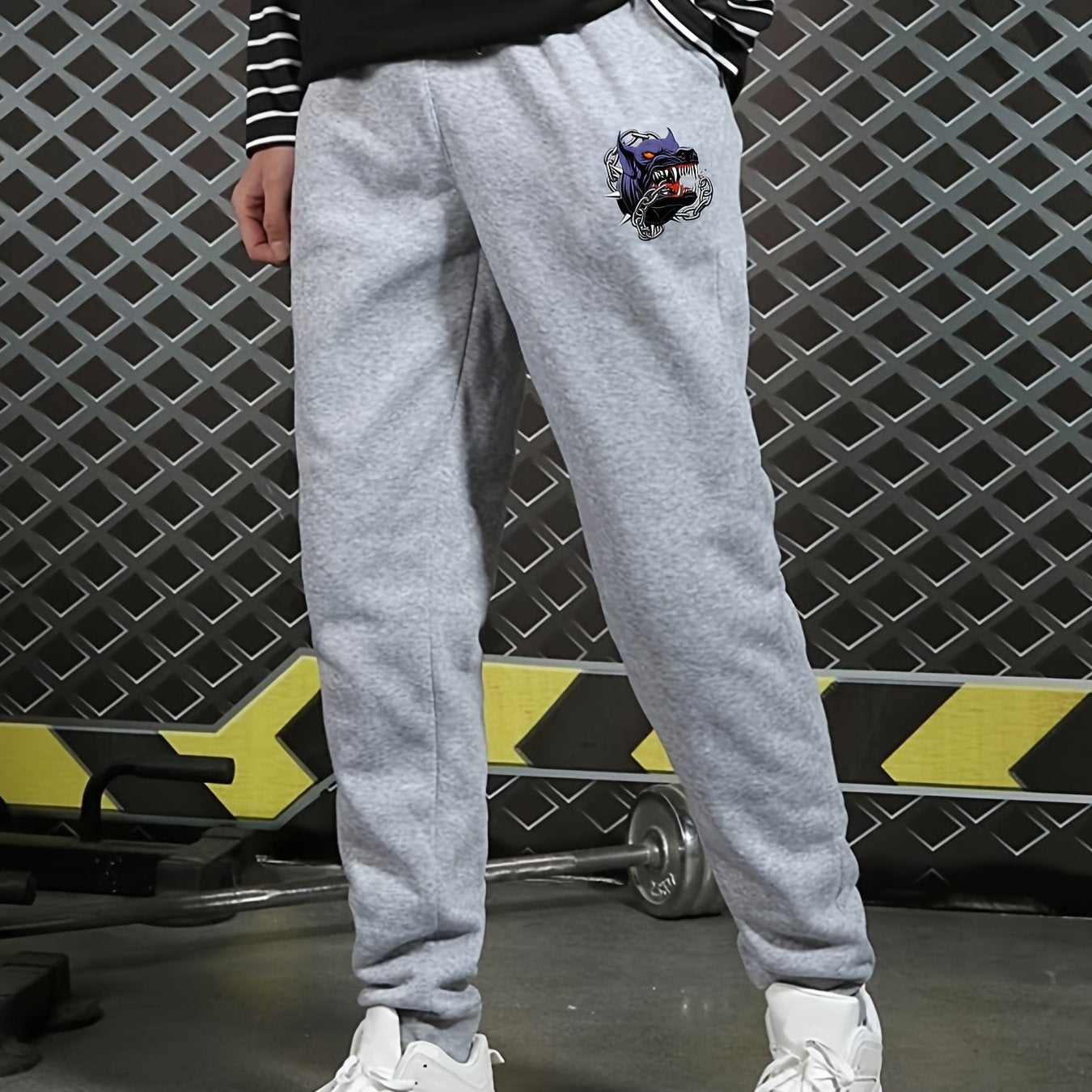 Men's Loose Printed Knit Sweatpants