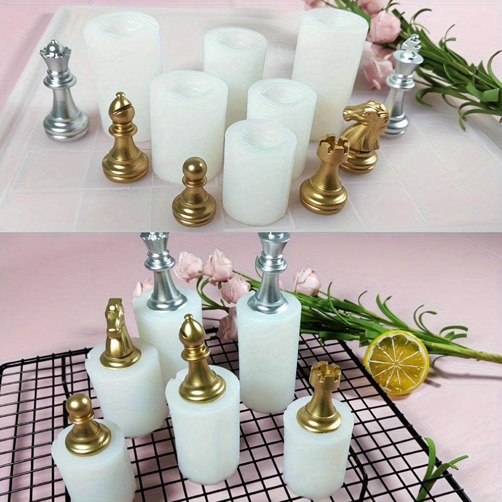 Chess Game Epoxy Resin Mold International Chess Piece Pendant Silicone Mould
