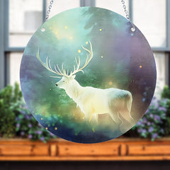 Reindeer Acrylic Stained Window Hanging Suncatcher Decor