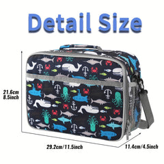 Insulated Lunch Box Tote Bag Reusable Leakproof Cooler with Adjustable Strap