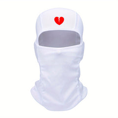 Heart Broken Print Cycling Mask Balaclava Outdoor Sports Windproof Sunscreen