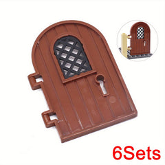 MARUMINE City Gate Building Blocks 1x4x9 Retro Iron Door Fence Golden Brown