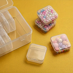 15pcs Small Bead Organizers Plastic Storage Cases Mini Clear Boxes