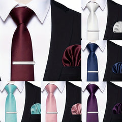 Men's Silk Tie Clip Wedding Party Formal Business Necktie