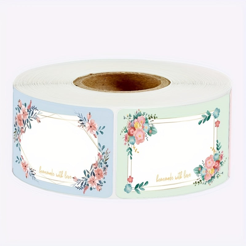 250pcs Flower Seal Stickers Handwritten Blank Label Self adhesive