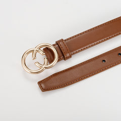 Round Buckle Belt Girls Boys Casual Decorative Accessories