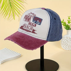 Unisex Adjustable Baseball Cap with Broken Hole for Outdoor Sport