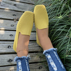 Women's Braided Soft Sole Flat Shoes Lightweight Slip On Casual Comfy Shoes