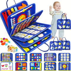 Busy Board for Toddlers 12 in 1 Sensory Toy