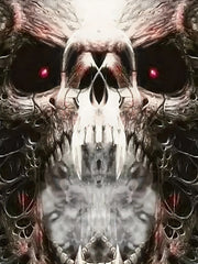 Terrifying Skull Pattern Men's Short Sleeve T-shirt Graphic Tee
