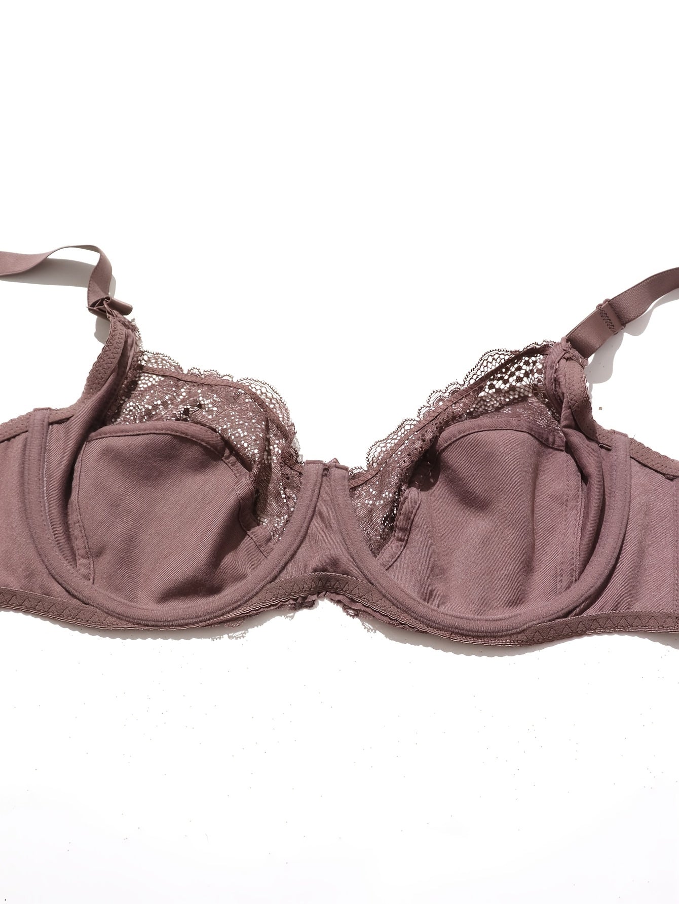 Bra Contrast Lace Bow Front Underwire Bra