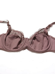 Bra Contrast Lace Bow Front Underwire Bra