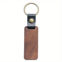 Boys' Creative Wooden Leather Bag Pendant DIY Fun Style