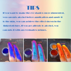 Bright Holographic Eyeshadow Powder - Highly Pigmented Chameleon Eyeshadow