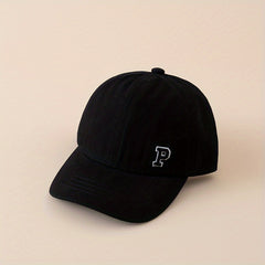 Kids P Embroidery Ponytail Cap for Girls