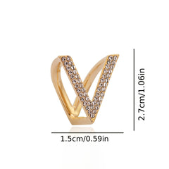 V-Shaped Rhinestone Bow Tie Scarf & Button Accessory for Women and Men