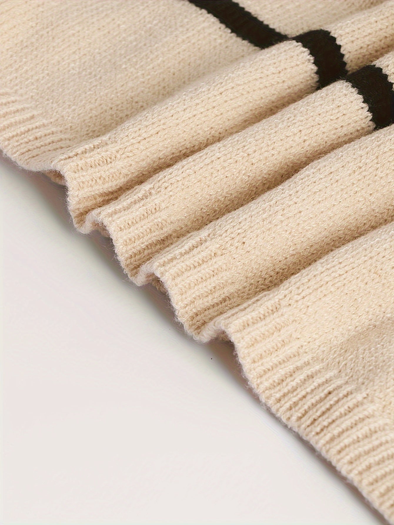 Women's Striped Long Sleeve Knitted Pullover Jumper