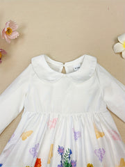 Toddler Baby Girls Floral Butterfly Graphic Dress