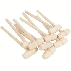 5pcs Mini Wooden Hammers for Kids' Toys & Parties