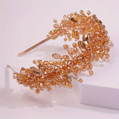 Baroque Multicolor Rhinestone Crystal Hairband Bridal Hair Hoop