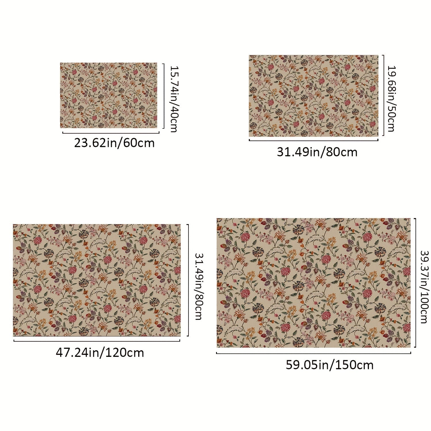 Luxuriant Flowers Pattern Sponge Rug Hallway Entrance Doormat Carpet