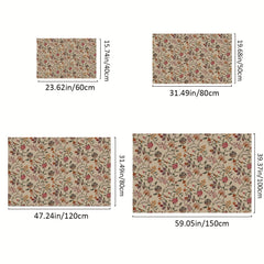 Luxuriant Flowers Pattern Sponge Rug Hallway Entrance Doormat Carpet