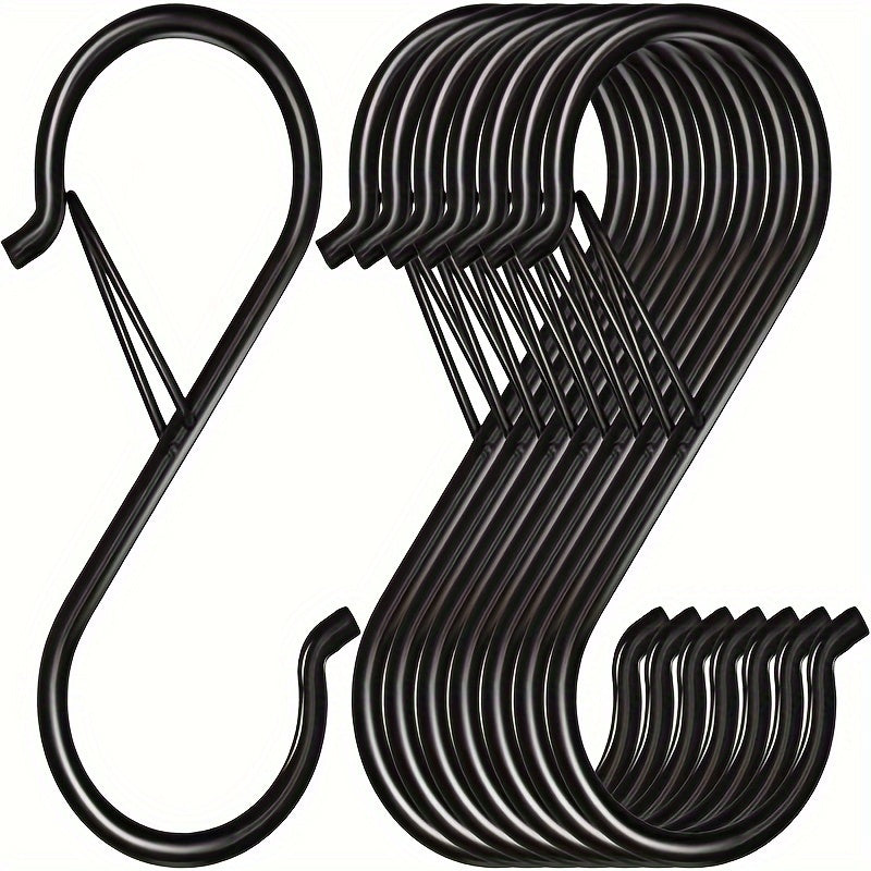 5 pcs S Hooks For Hanging 8 89 Cm Safety Buckle S Hook Pot Holder Closet Hooks