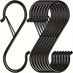 5 pcs S Hooks For Hanging 8 89 Cm Safety Buckle S Hook Pot Holder Closet Hooks