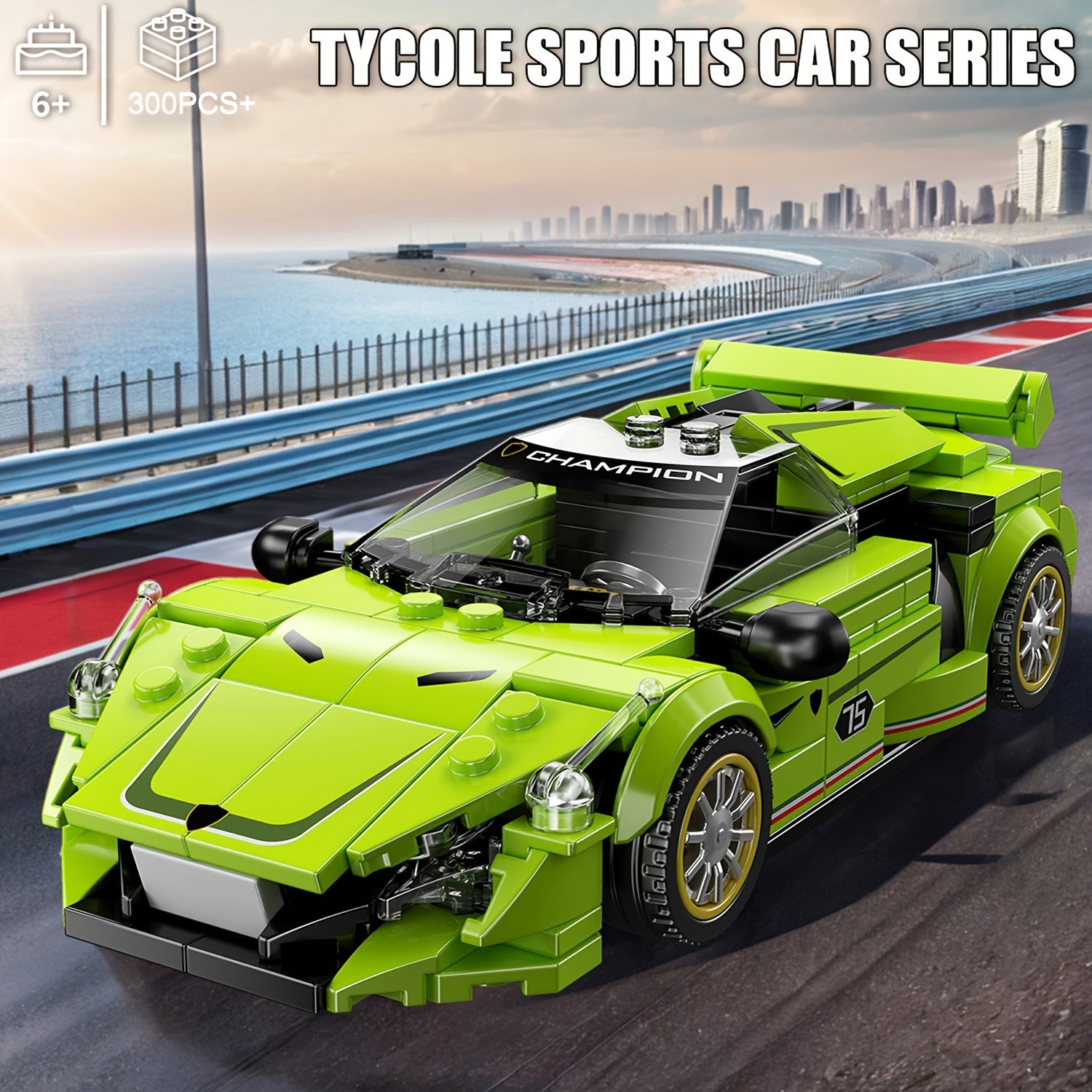 323pcs Racing Assembly Model Building Toy with Dustproof Display Box