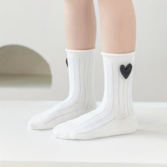 Girls Heart Striped Crew Socks Kids Summer