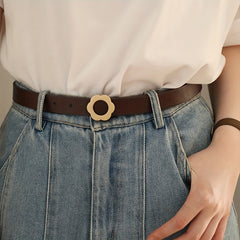Flower Shaped Buckle Belt Girls Boys Pants Jeans Decorative Accessory