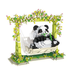 1008pcs Panda Swing Building Blocks Animal & Plant Themed Movie Inspired Decor