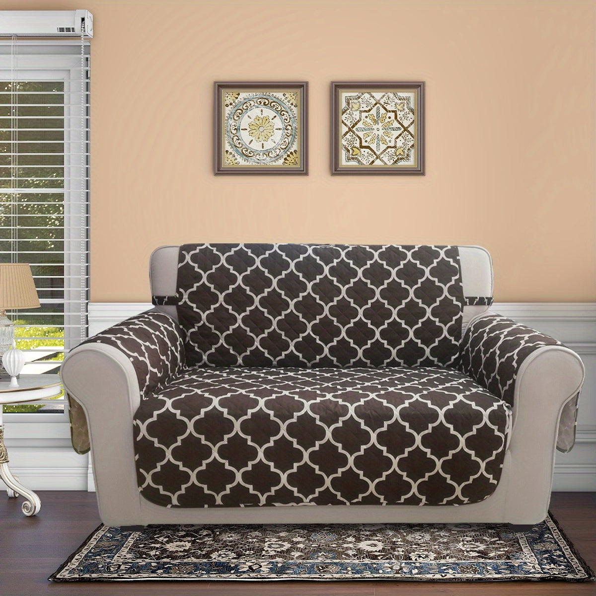 Geometric Pattern Sofa Slipcover Non slip Sofa Cover Furniture Protector