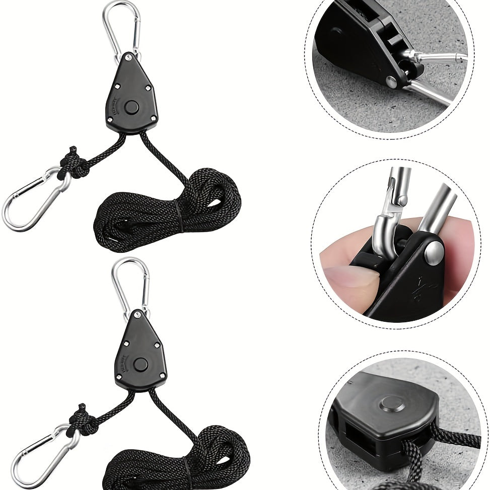 2pcs Tent Canopy Windproof Rope Buckles Adjustable Pulley