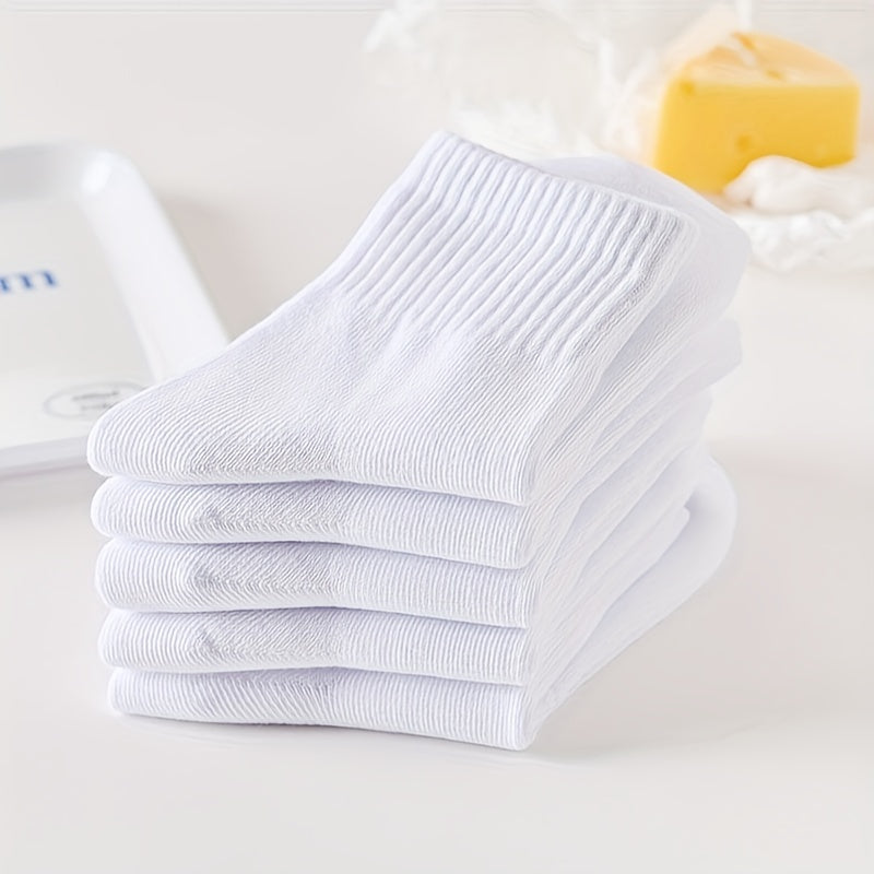 5 Pairs Kids Breathable Sports Socks for Spring Autumn