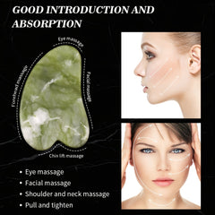 Jade Roller And Gua Sha Tools Set - Skin Care Massager