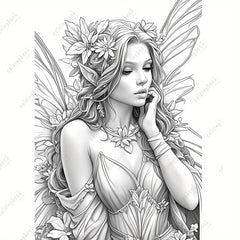 TGX Upgraded Deluxe Flower Fairy Drawing Book 22 Pages Thickened Paper