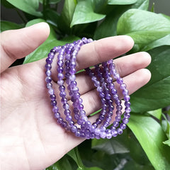 Amethyst Single Circle Bracelet Natural Stone Bracelet