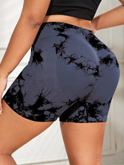 Women's Plus Tie Dye Ruched Running Shorts
